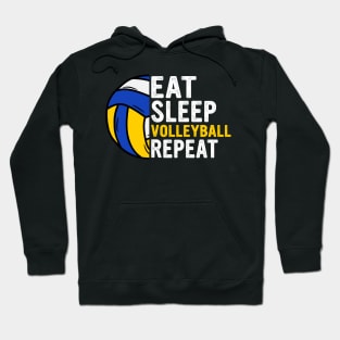 Eat Sleep Volleyball Repeat Funny Volleyball Players Boys Hoodie